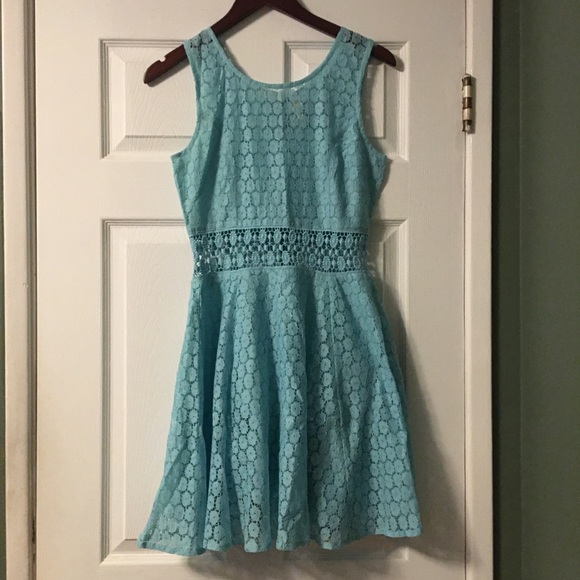 Raga Turquoise Lace Fit and Flare Dress - Picture 4 of 5
